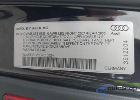 2023 Audi A6 Premium 45 Tfsi Quattro S Tronic z USA, uszkodzony, nr VIN WAUD3BF26PN016324